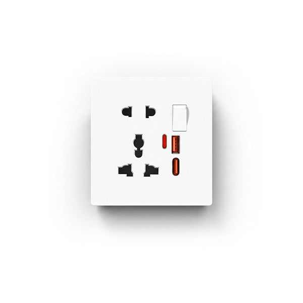 Multi Plug 5 in 1 + USB + C Type