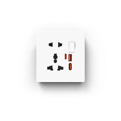 Multi Plug 5 in 1 + USB + C Type